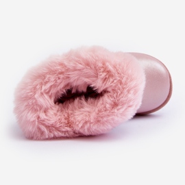 Botas De Nieve Infantil Hollee Rosa Con Circonitas rosado 4