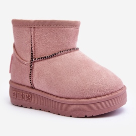 Botas de Nieve Infantiles Aislantes con Cremallera Rosa Big Star MM374101 rosado 9