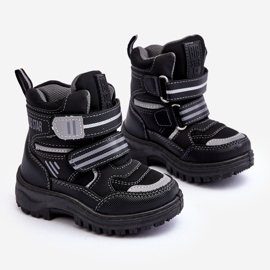 Botas de Nieve Infantiles con Velcro Aislantes Negro Big Star MM374129 2