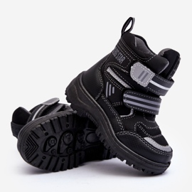 Botas de Nieve Infantiles con Velcro Aislantes Negro Big Star MM374129 7
