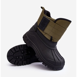 Botas de nieve para niños con aislamiento de velcro Kaki Big Star MM374123 verde 4