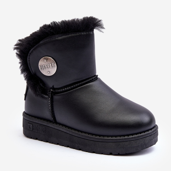 Botas de Nieve para Niños Forradas con Pelo Negro Big Star MM374082 1