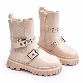 Botines con cremallera en beige para niña Adeneia 6