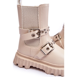 Botines con cremallera en beige para niña Adeneia 8