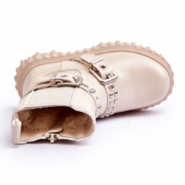 Botines con cremallera en beige para niña Adeneia 7