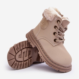Botas Trapper Infantil con Cremallera y Piel de Cordero Beige Marialee 9