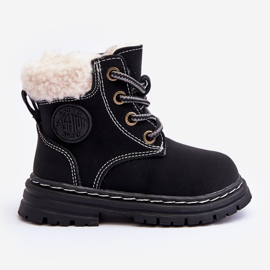 Botas Trapper Infantiles con Cremallera y Piel de Oveja, Negra Marialee negro 3