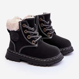 Botas Trapper Infantiles con Cremallera y Piel de Oveja, Negra Marialee negro 8