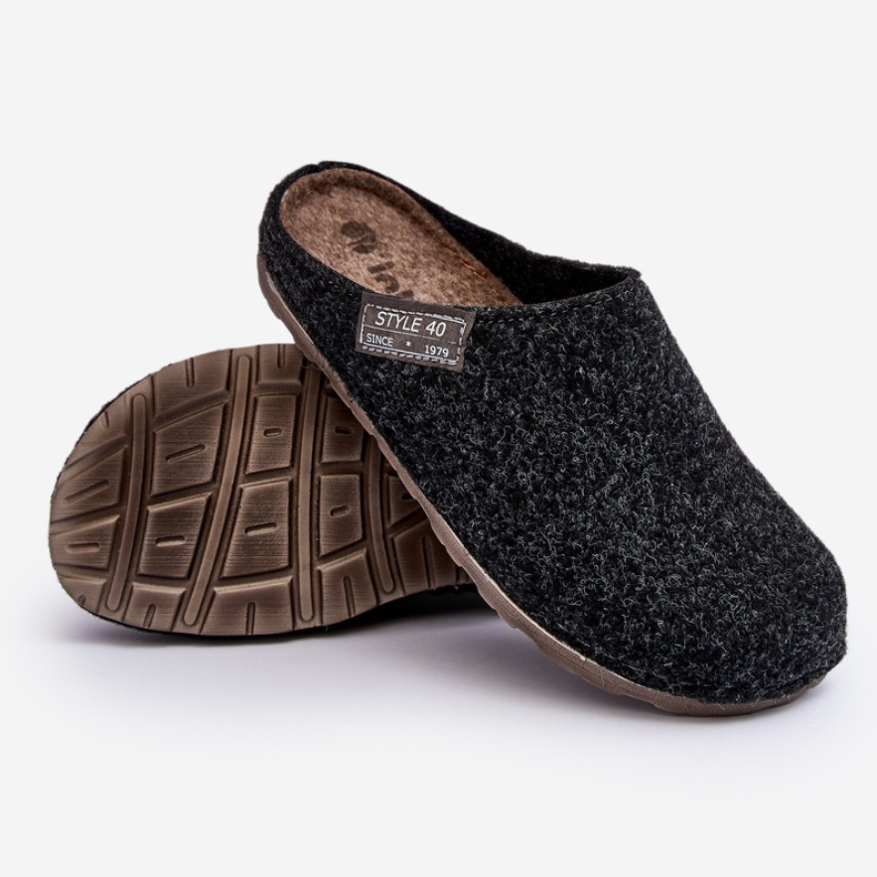 Estar por casa Hombre Inblu Pantuflas CR000015 Gris Oscuro 2