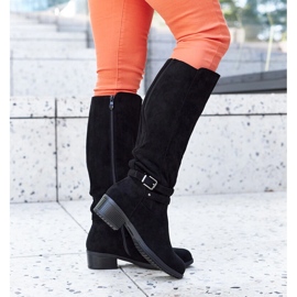 Botas negras de ante ecológico con aislamiento de Aldisio negro 1