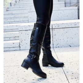 Botas tacón bajo Castelvetro negras negro 1