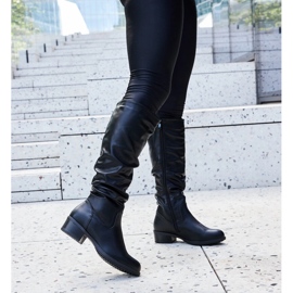 Botas Angelico arrugadas negras negro 1