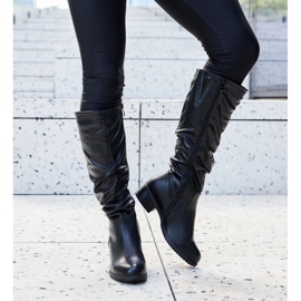 Botas Angelico arrugadas negras negro 2