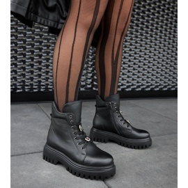 Botas aislantes de piel Karino negro 2