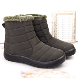 Botas de nieve planas con aislamiento para mujer, verde Potocki SU33069 2