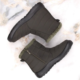 Botas de nieve planas con aislamiento para mujer, verde Potocki SU33069 3