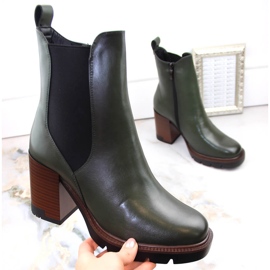 Botas Chelsea de mujer, aislantes, verdes, Potocki SZ12175 1