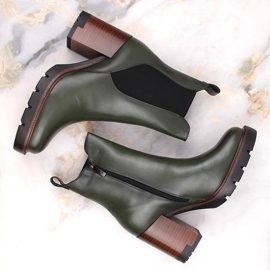 Botas Chelsea de mujer, aislantes, verdes, Potocki SZ12175 3