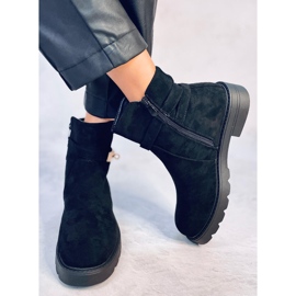 Drapers Botines planos de ante negro 5