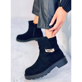 Drapers Botines planos de ante negro 3