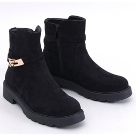 Drapers Botines planos de ante negro 1