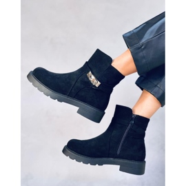 Drapers Botines planos de ante negro 4