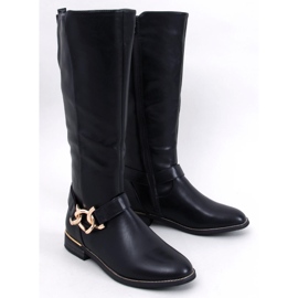 Devers Botas negras con eslabones de cadena negro 1