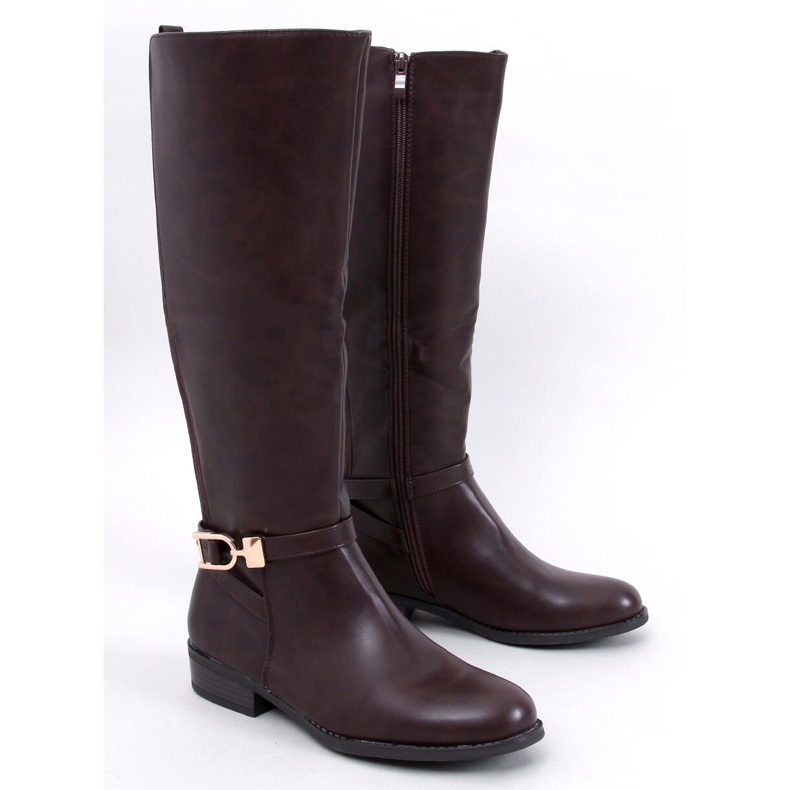 Botas plena flor mujer Jessie Brown marrón 1