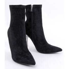 Merrisa Botín tacón transparente transparente negro 1