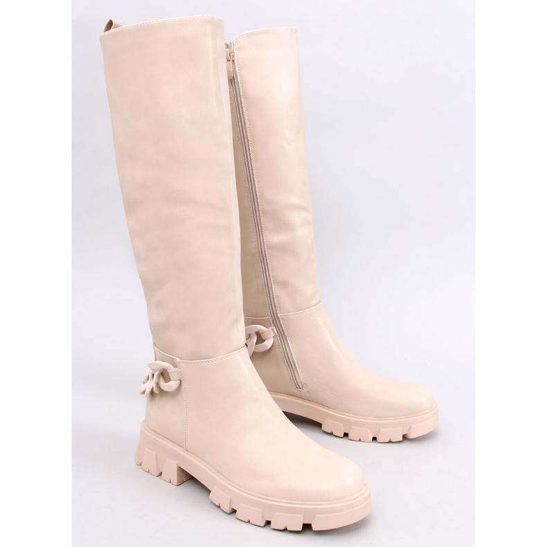 Botas de mujer con cadena Guest Beige 1 Botas de mujer con cadena Guest Beige 1