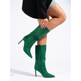 Botas tacón Shelovet ante verde 2