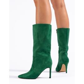 Botas tacón Shelovet ante verde 3