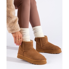 W. Potocki Botas de ante marrón con pelo de Potocki 1
