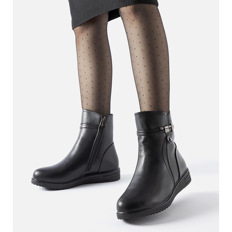 Botines aislantes negros con colgante decorativo Nola 1