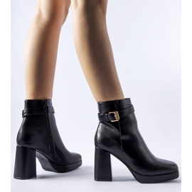 Botines de tacón Caio clásicos aislantes negros 1