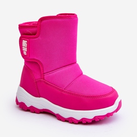 Botas De Nieve Infantiles Aislante Con Velcro Rosa Big Star MM374121 1