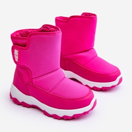 Botas De Nieve Infantiles Aislante Con Velcro Rosa Big Star MM374121 rosado 2