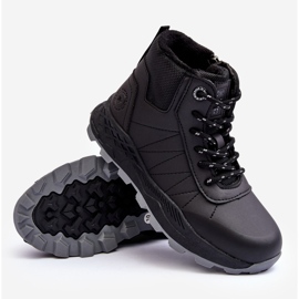 Zapatos de trekking Trapper aislados para niños negro Big Star MM374203 4