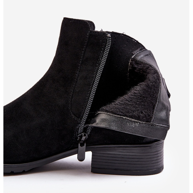 Botas Chelsea de mujer con tacón plano, Negro Sauamia 2