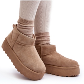 Botas de nieve con plataforma para mujer Beige Mennja 7