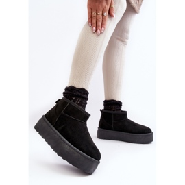 Botas de nieve con plataforma para mujer negro Mennja 6