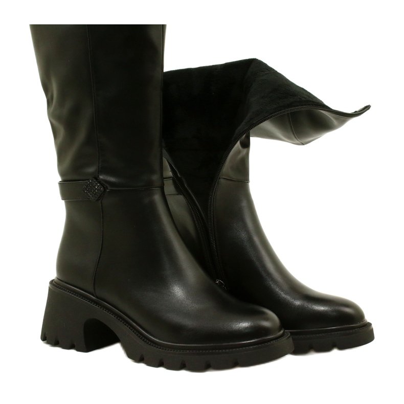 Botas de alto rendimiento de las mujeres Filippo Black negro 5