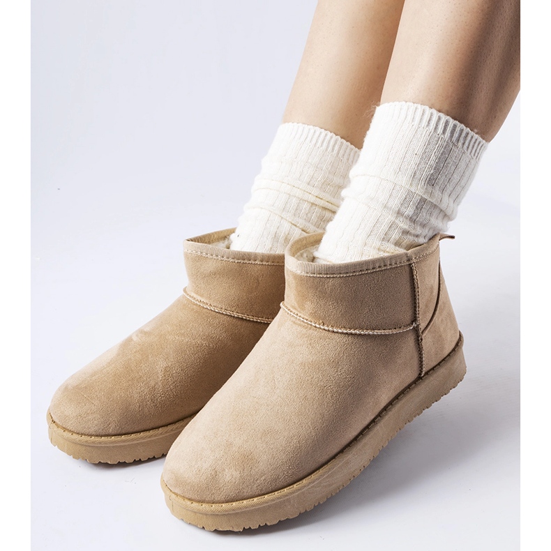 Botas de nieve cortas con aislamiento beige de Guglielma 1 Botas de nieve cortas con aislamiento beige de Guglielma 1