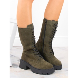 Botas cortas de piel para mujer, con aislamiento caqui T.Sokolski Gs Z23-197 verde 6