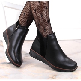 Botas de cuña de mujer en piel con aislamiento negro Filippo DBT4781 4