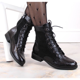Botas de mujer con tacón plano, aislantes, negras Filippo DBT4823 negro 4