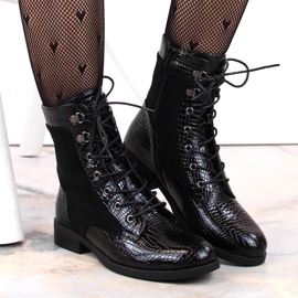 Botas de mujer con tacón plano, aislantes, negras Filippo DBT4823 negro 6