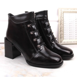 Botines aislantes de charol para mujer, negro, Filippo DBT4891 2