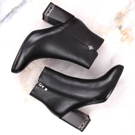 Filippo Botines de mujer de tacón con circonitas, negro Fillippo DBT4842 3