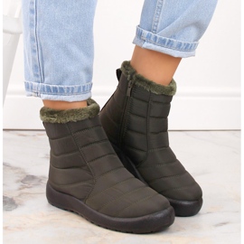 Botas de nieve planas con aislamiento para mujer, verde Potocki SU33069 6